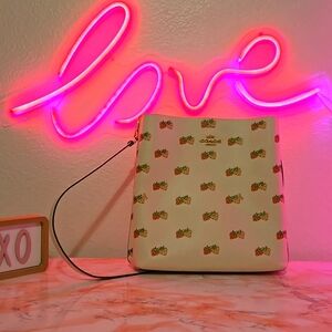 Large Coach Strawberry Mollie Bucket Bag